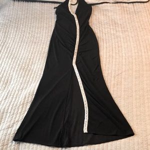 Embellished Sequins Long Black Dress Prom/Wedding